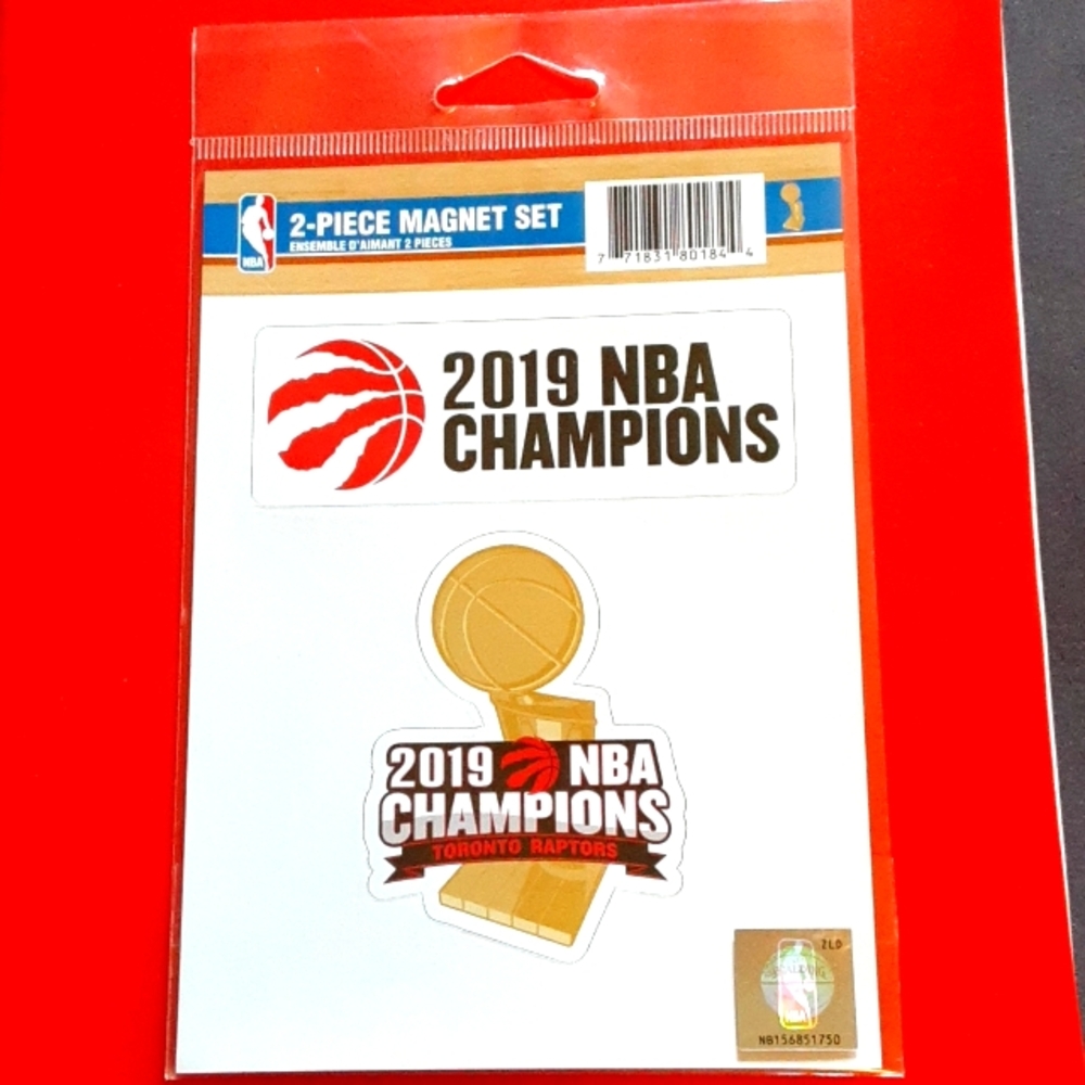 Toronto Raptors 2019 NBA Champions Magnet Set NEW